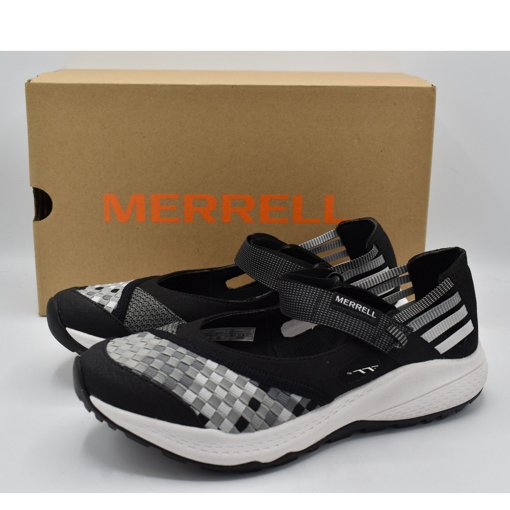Merrell Women Size 8 Bravada 2 Wrap Black White Mary Jane Sandals Shoes Beachy